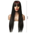 thumbnail image 3 of KeirineCC Black Wig with Bangs - Natural Black Wigs for Women, Long Straight Wavy Synthetic Hair, Layered Realistic Heat Resistant Wig, Best for Halloween/Christmas/Cosplay/Party, 3 of 9