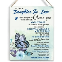Daughter In Law Gifts You Still Would Be The One Wooden Hanging Sign Gift Ideas From Moms Daughter In Law Birthdays Wedding Gifts Presents Idea Wall Art For Anniversary 8 X 10 Inches