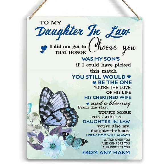 Daughter In Law Gifts You Still Would Be The One Wooden Hanging Sign Gift Ideas From Moms Daughter In Law Birthdays Wedding Gifts Presents Idea Wall Art For Anniversary 8 X 10 Inches