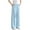 Blue, variant on MKOSPLRT Straight Leg Pants for Girls 4-15Y Elastic High Waist Ice Silk Wide Leg Pants Solid Baggy Summer Pants with Pocket