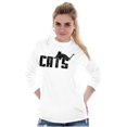 thumbnail image 4 of Cats Kittycat Feline Lovers Cool Cute Long Sleeve TShirt Men Women Brisco Brands S, 4 of 6