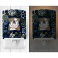 thumbnail image 2 of Caroline's Treasures BB5070CNL Blue Flowers English Bulldog Ceramic Night Light, 6x4x3", multicolor, 2 of 2