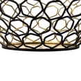 thumbnail image 5 of Northlight Large Geometric Cage Iron Pillar Candle Holder - 14.25" - Black and Gold, 5 of 6
