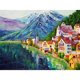 thumbnail image 1 of Drill Diamond Painting (DB6382) Hills Town Full 5D Kit de mosaico Imagen Decoración para el hogar 40x50cm FLhrweasw Nuevo, 1 of 1