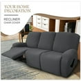 thumbnail image 3 of 3 Seats Recliner Sofa Slipcover Couch Cover Loveseat Cover Non-Slip Recliner Chair Cover Elastic Couch Protector Furniture Protector with Side Pocket for Home Decoration, 3 of 5