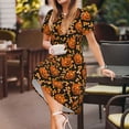 thumbnail image 3 of Balery Quirky Corn Pumpkin Vestidos sueltos de manga corta para mujer, vestidos de verano 2025, vestidos casuales de corte A con vuelo., 3 of 6