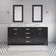 Water Creation Madison 72" Hardwood Double Bathroom Vanity in Espresso
