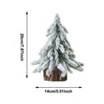 thumbnail image 3 of Snow Flocked Artificial Christmas Tree Mini Tabletop Xmas Tree with Wooden Stand for Indoor Home Office Bedroom Kitchen Christmas Holiday Decorations Centerpiece White, 3 of 7