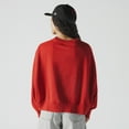 thumbnail image 2 of Women's New Era Red Kansas City Chiefs Oversized Throwback Mineral Wash Crew Neck Sweatshirt, 2 of 6