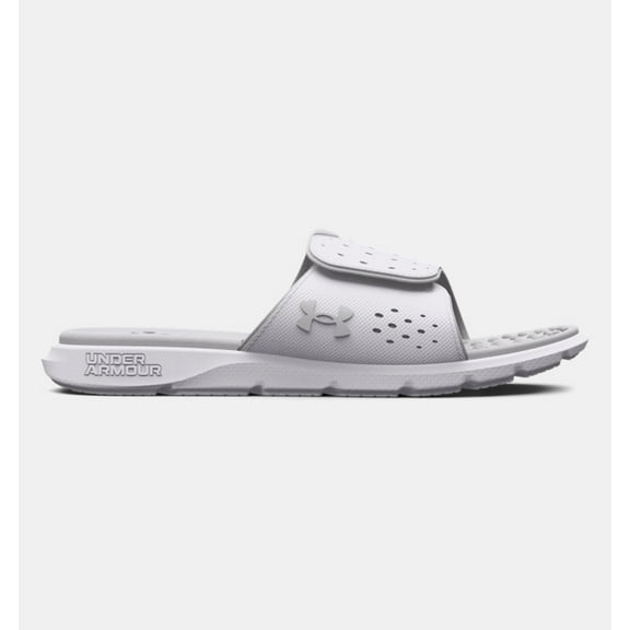 Under Armour Women's Ignite Pro 7 Women's Slide Sandals Color: White Halo Gray Size: 6