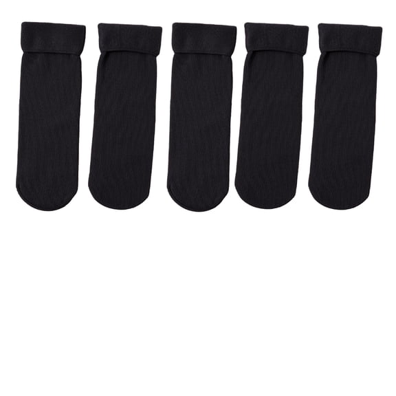 CYSFASHION 5Piece Socks for Women Knitting Everyday Athletic Fleece Funny Unisex Womens Socks Black