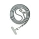 thumbnail image 3 of Cordón para teléfono universal desmontable de nailon para el cuello, sistema de sujeción de seguridad Gris claro, 3 of 9