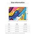 thumbnail image 5 of Uemuo Abstract Color Splash Printed Throw Blanket for Couch, Fluffy Fuzzy Blankets for Bed, Sofa, Cozy Flannel Faux Fur Blanket-60"x50", 5 of 6