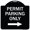 Black & White, variant on SignMission Designer Series Sign - Permit Parking Only (With Right Arrow) | Black & Silver 18" X 18" Heavy-Gauge Aluminum Architectural Sign | Protect Your Business & Municipality |
