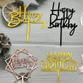 thumbnail image 3 of 10 Pcs Acrylic Happy Birthday Cake Topper Pink Gold Silver Acrylic Kids Men Women Cake Decorations for Baby Shower Gift Supplies, 3 of 10