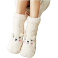 thumbnail image 1 of Calcetines suaves y esponjosos ZHAOCHENG navideños antideslizantes invierno estampado de animales, 1 of 3
