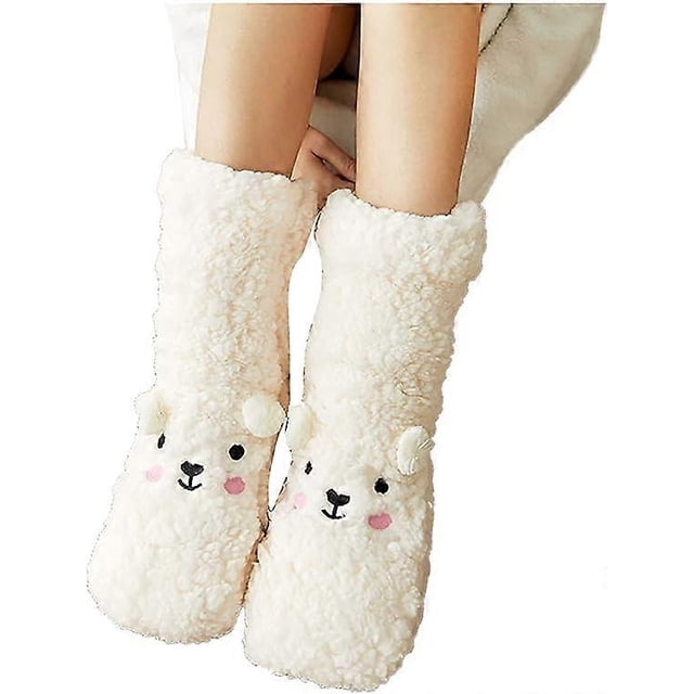 Calcetines suaves y esponjosos ZHAOCHENG navideños antideslizantes invierno estampado de animales