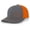 Charcoal/Neon Orange, variant on Geometric Mountain Nature Mens Embroidered Mesh Back Trucker Hat Baseball Cap, Charcoal/White