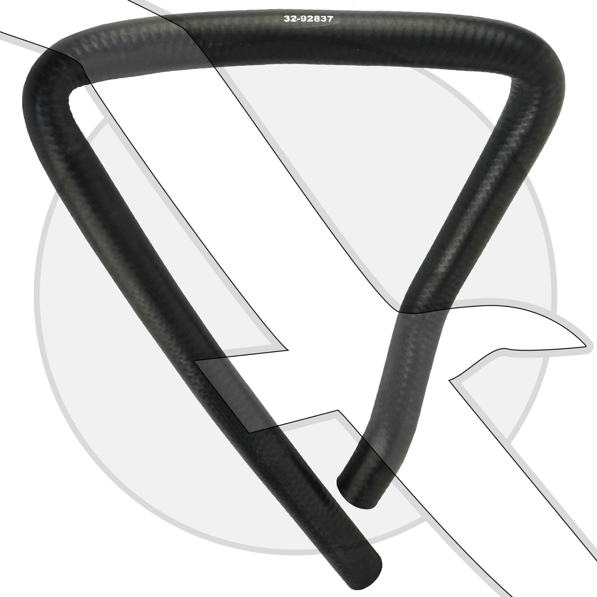 Mercruiser Rubber Molded Water Hose FWC Heat Exchanger to Oil Cooler 32