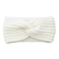 thumbnail image 1 of Qarigey Diadema de ganchillo, banda para el sudor transpirable deportiva, orejeras suaves elásticas, accesorios para el cabello, diadema Accesorio para el cabello Blanco, 1 of 6