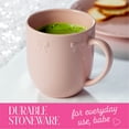 thumbnail image 4 of Paris Hilton London Collection Stoneware Bow Mug, Embossed Bow Detailing, Microwave & Dishwasher Safe, 16-Ounce, Blush Pink, 4 of 10