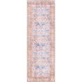 thumbnail image 1 of Unique Loom Revival Medallion Border Rug 2' x 6' Runner Blue/Brown, 1 of 1