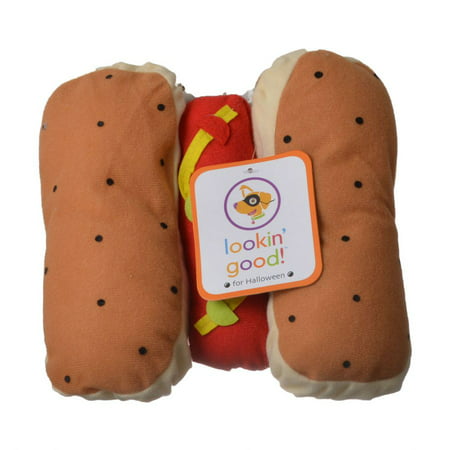 Lookin' Good Hot Dog Dog Costume X-Small - (Fits 8-10 Neck to Tail) - Pack of