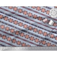 thumbnail image 2 of Soimoi Moss Georgette Fabric Ikat Southwestern Printed Craft Fabric by The Yard 42 Inch Wide, 2 of 3