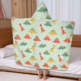 thumbnail image 4 of Colorful Dinosaur Repeat Pattern Hooded Bath Towel Wrap for Teens Ages 3 To 12, Soft Lightweight Quick Dry Microfiber Bath Beach Pool, 60"x35", 4 of 4