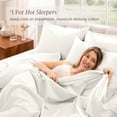 thumbnail image 5 of Bare Home Organic Percale Sheet Set - 100% Organic Cotton - Twin XL, Cream, 5 of 10