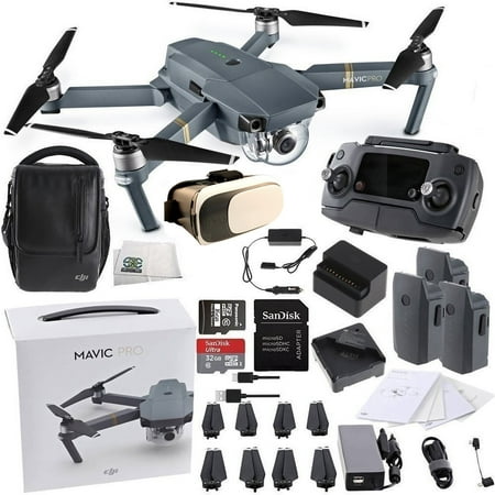 DJI Mavic Pro FLY MORE COMBO Collapsible Quadcopter Virtual Reality Starters Bundle