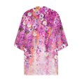 thumbnail image 4 of Dyegold Kimonos For Women Boho Floral Print Lightweight Cardigans 3/4 Sleeve Open Front Summer Beach Plus Size Cover Ups Top, 4 of 5