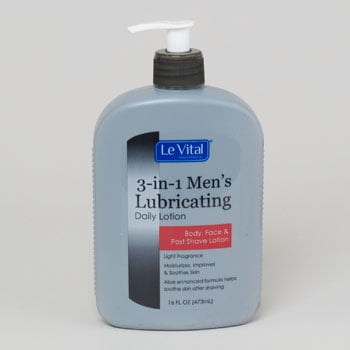 LOTION 16OZ 3 IN 1 MENS LUBRICATING W/PUMP, Case Pack of 12