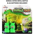thumbnail image 5 of Haktoys Jurassic Dinosaur Bubble Gun Shooter Light Up Blower | Toy Bubble Blaster for Toddlers, Kids, Parties | LED Flashing Lights, Extra Refill Bottle, Sound-Free, Batteries Included, 5 of 5