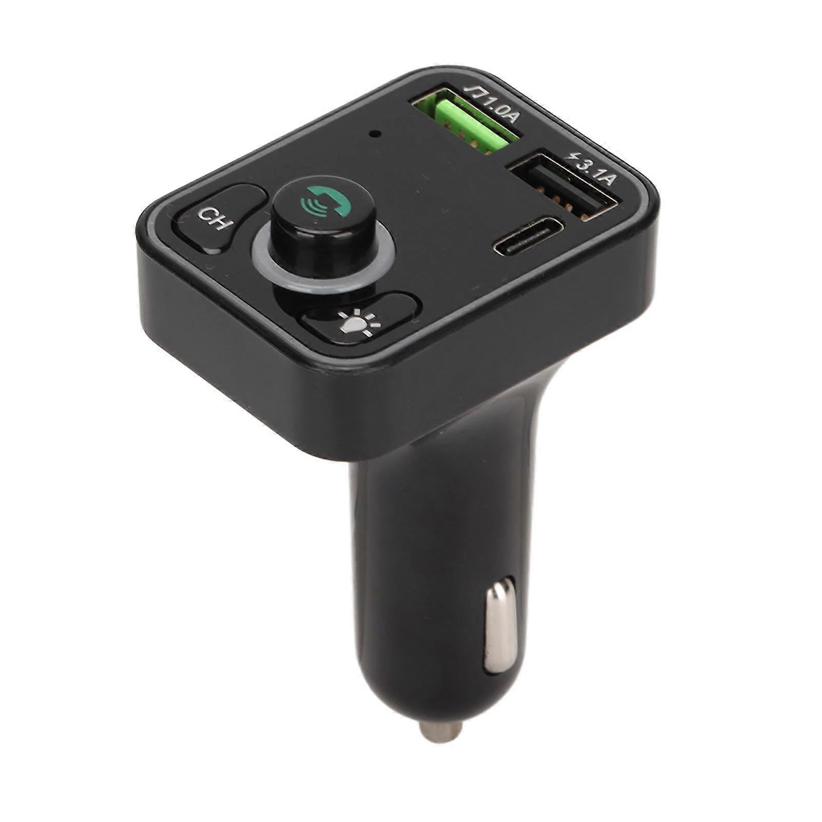 compatible Car Charger Mini Car Charger Adapter Supports USB Memory Card BT with LED Screen DC12V_Perfect Gift