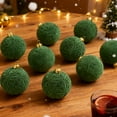 thumbnail image 4 of Velvet Christmas Ball Ornaments - 4 Inch Flocked Christmas Balls Shatterproof Decorative Hanging Ornaments Set for Xmas Tree Holiday Wedding Party Decor (Dark Green, 9pcs), 4 of 5