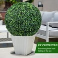 thumbnail image 2 of Artificial Boxwood Topiary Ball Plants, Hanging Plants Wedding Party Decor Hotel Front Porch Topiary Indoor Outdoor, 2 of 7