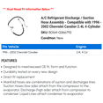 thumbnail image 2 of A/C Discharge / Suction Hose Assembly - Compatible with 1996 - 2002 Chevy Cavalier 2.4L 4-Cylinder 1997 1998 1999 2000 2001, 2 of 2