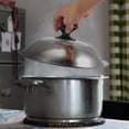 thumbnail image 2 of 1Pc Practical Pot Cover Useful Pan Overflow Cover Household Use Tableware (Silver), 2 of 9