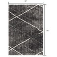 thumbnail image 2 of 5â€™ x 8â€™ Gray Modern Distressed Lines Area Rug, 2 of 7