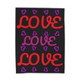 thumbnail image 1 of Love, Jolie Couverture en Velours Peluche (Rose & Rouge) par The M.O.G, 1 of 8