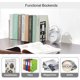 thumbnail image 5 of 3 Pair Metal Bookends Metal Bookends Metal Bookend Non-Slip CD Bookends Bookends for Bookshelf Decorative Bookend Holder for Home Office Schools(Black, 5 of 5