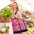 thumbnail image 2 of Large Hand-held Ice Pack Picnic Bag Insulation and Refrigeration Suitable for Shopping Picnics and Camping Beautiful Pink Pattern, 2 of 8