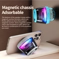 thumbnail image 5 of Magnetic Speaker Bluetooth Bluetooth 5.3 Stereo Sound Portable Wireless Speaker Small Magnetic with RGB Color Exceptional Stereo Sound for Home Travel Bathroom (Black), 5 of 10