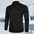 thumbnail image 3 of Camisa casual de manga larga para hombre camisa de manga larga de ajuste regular para hombre cuello vuelto color sólido para el trabajo ANGGREK Otros, 3 of 7