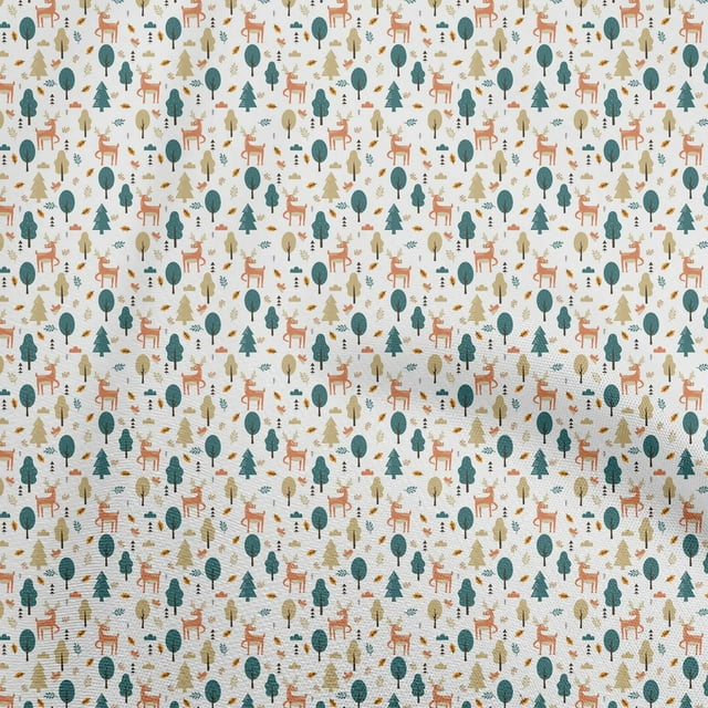 oneOone Rayon White Fabric Kids Sewing Craft Projects Fabric Prints By Yard 56 Inch Wide