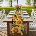 thumbnail image 4 of Table Runners 72 Inches Long Dress Scarves, Sunflower Farmhouse Kitchen/Dining Table Runner, Coffee Tablerunners, Yellow Floral Elegant Pastoral Flowers Watercolor 14x72 Inch, 4 of 9