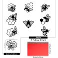 thumbnail image 3 of 18Pcs Bees Suncatcher Kit 9 Types Beehive Tissue Paper Stained Glass Kit with 32 Pieces Colored Tissue Paper, 3 of 9
