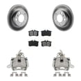 thumbnail image 1 of Transit Auto Rear Disc Brake Caliper Coated Rotors and Semi-Metallic Pads Kit for Car Volkswagen Jetta KCG-100228S, 1 of 11