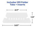 thumbnail image 3 of Avery Hanging File Folder Tabs, 1/5 Cut, 6-Pack, 120 Total (36727), 3 of 5